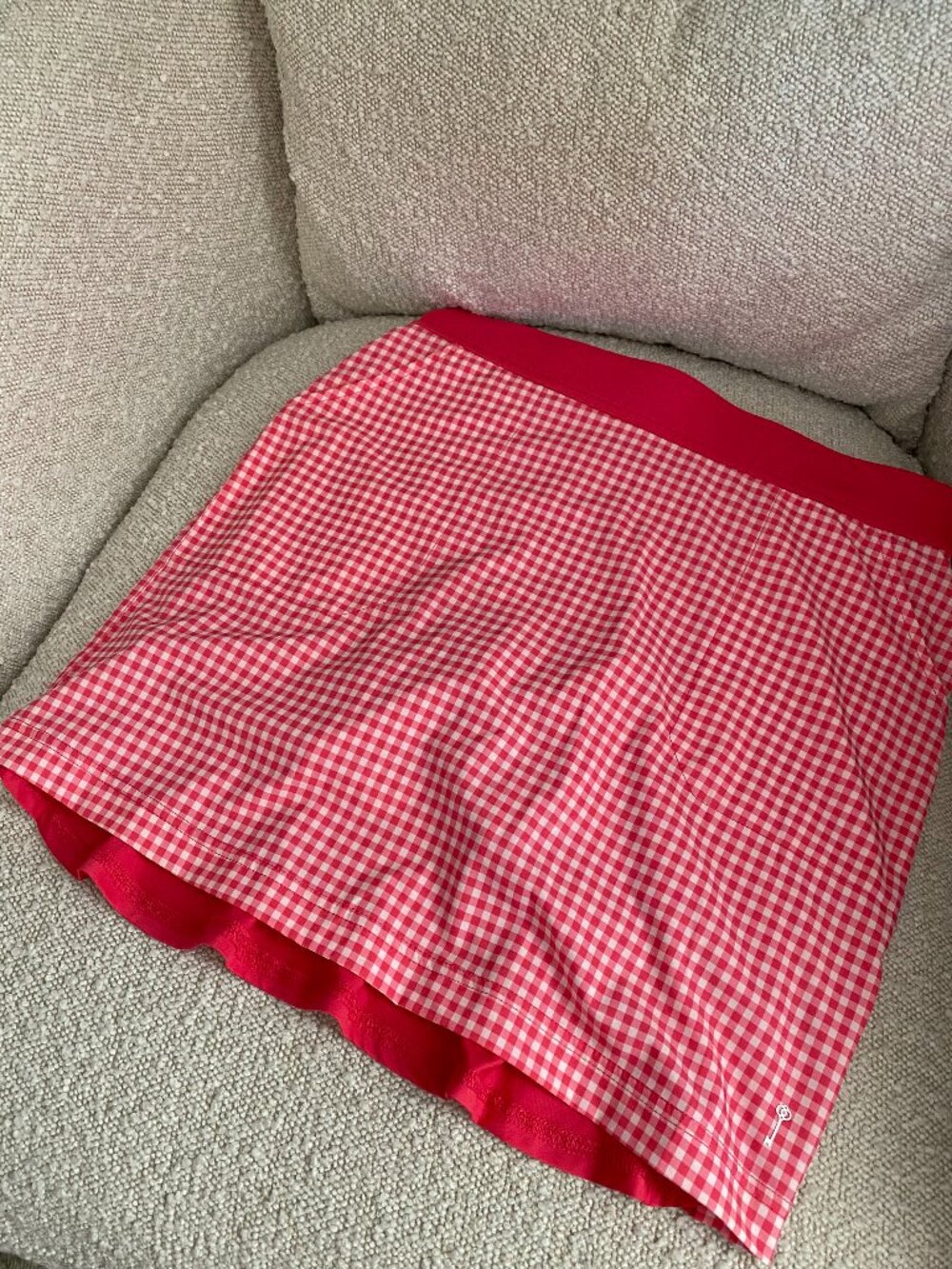 Belyn Key | Melon Check Ruffle Skort - Picture 4 of 12
